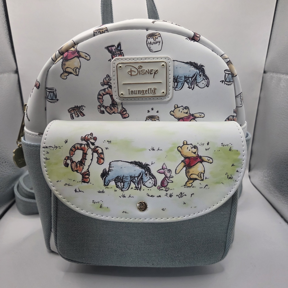 Loungefly Disney Winnie The Pooh Classic Mini Backpack - BoxLunch Exclusive EUC